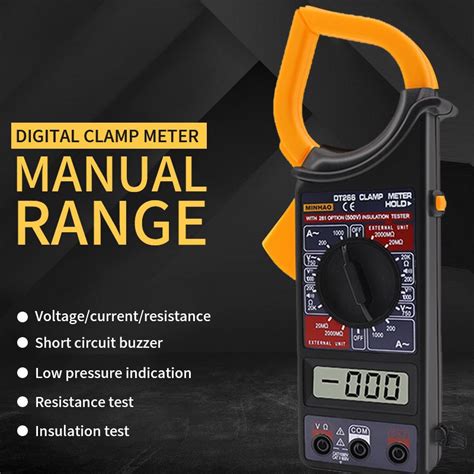 Jual Multimeter Tang Ampere DT 266 1000A Digital Clamp Meter Alat