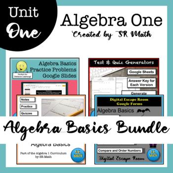 Algebra Basics Bundle Keystone Algebra Unit By Sr Math Tpt