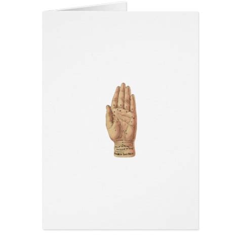 Vintage Palm Reading Diagram Card | Zazzle