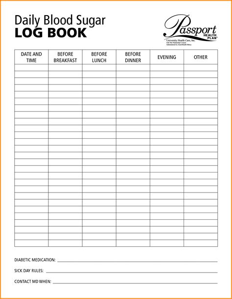 Free Diabetic Log Book Printable Free Printable Templ
