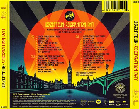 Car Tula Trasera De Led Zeppelin Celebration Day Portada