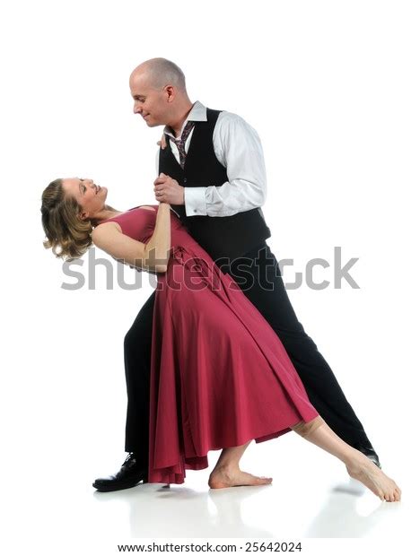 Couple Performing Ballroom Style Dancing Isolated Stock Photo 25642024