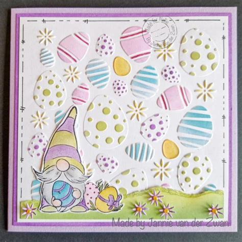 Nellie Snellen D Embossing Folder Easter Eggs Background