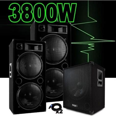 Pack Sono Dj Amplifi W Avec Enceintes W Caisson Cube