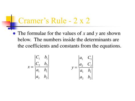 PPT - 3-3: Cramer’s Rule PowerPoint Presentation, free download - ID ...