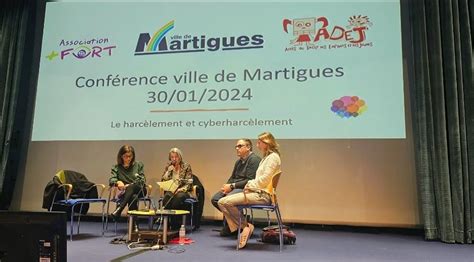 La Fcpe Participe La Conf Rence Sur Le Harc Lement Scolaire Martigues