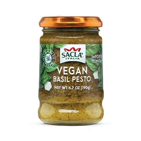 Vegan Basil Pesto 6 7oz Saclà Usa