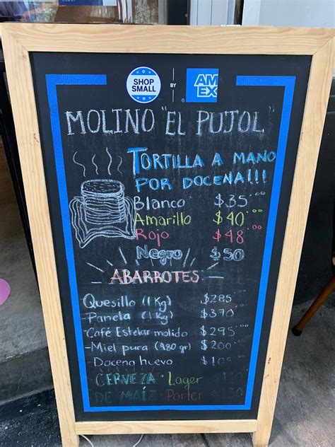 Menu At Molino El Pujol Restaurant Mexico City