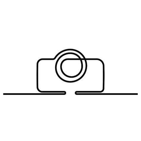 Premium Vector Camera One Line Art Drawing