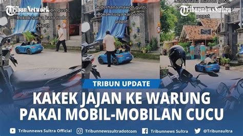 Video Viral Momen Kocak Kakek Santai Jajan Ke Warung Kendarai Mobil