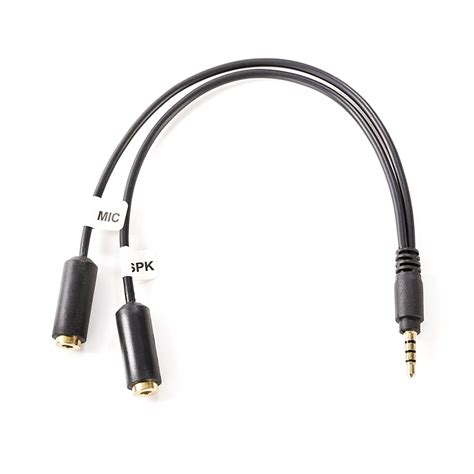 Movo Tcb1 35mm Trs Female Microphone To Trrs Male Smartphone Adapter With Headphone Jack