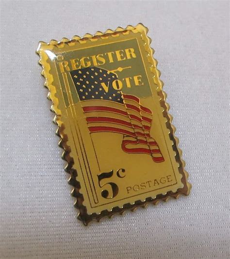 Rare Vtg Usps Replica 5 Cent Postage Stamp Register V Gem