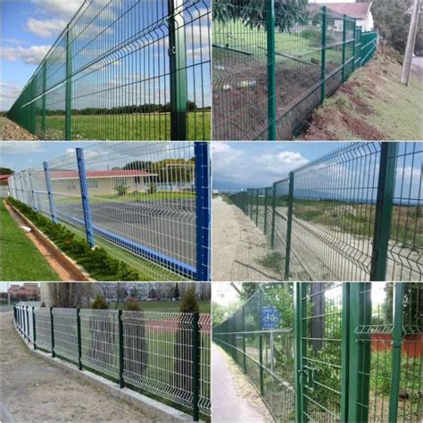 Self Lock Post V Bending Welded Wire Mesh Panel Galvanized Metal Fence