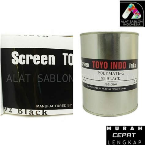 Jual Tinta Toyo Polymate Black G Hitam Tinta Sablon Plastik Kg Di