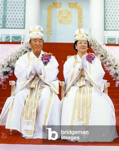 Image Of Korean Reverend Sun Myung Moon Founder Of Unification Church And