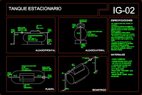 Tanque Estacionario En AutoCAD Descargar CAD 36 KB Bibliocad