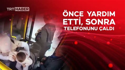 Önce yardım etti sonra telefonunu çaldı YouTube