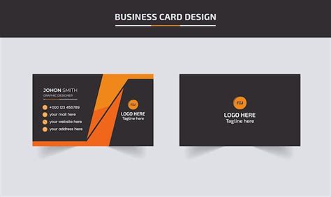 Premium Vector Double Sided Creative Business Card Template Modern