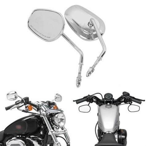 8mm Rearview Side Mirror For Harley Davidson Sportster Dyna Touring