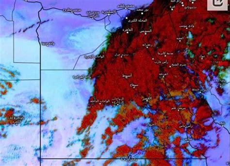 عبر الأقمار الصناعية الأرصاد تعلن سقوط أمطار على هذه المحافظات الليلة