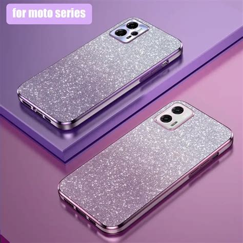 Funda De Lujo Con Brillo Degradado Para Motorola Moto G13 G23 G53 G73