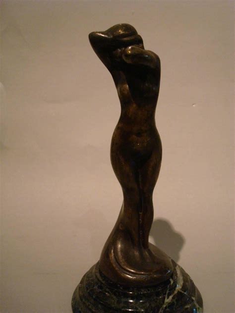 Art Deco Shy Naked Women Bronze Paperweight Car Mascot Hood Ornament