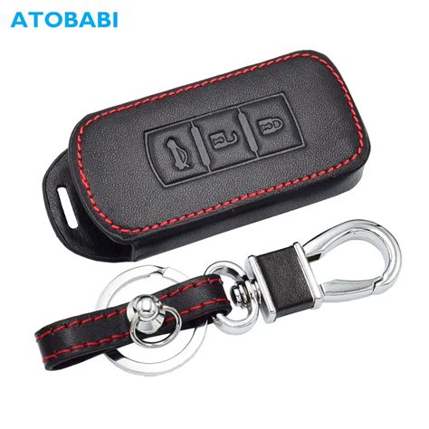 Leather Car Key Case For Mitsubishi Outlander Lancer 10 Pajero Sport