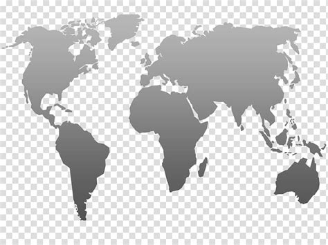 Gray Map Illustration World Map Globe World Map Transparent Background ...