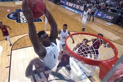 Watch Zion Williamson Throws Down Huge Dunk Leaps Above Rim For Block