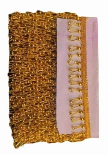 Double Sided Zari Golden Moti Lace For Handicrafts Items At Rs