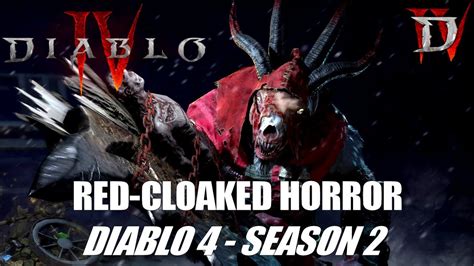 World Tier 4 Midwinter Blight Boss Red Cloaked Horror Diablo 4