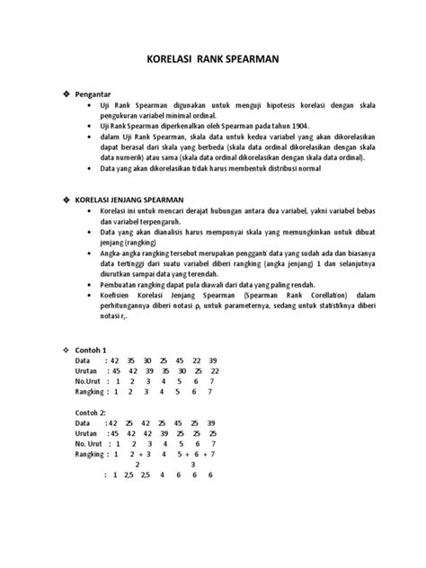 14.korelasi Rank Spearman | PDF