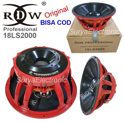 Speaker Komponen Rdw Inchi Type Ls Speaker Subwoofer In