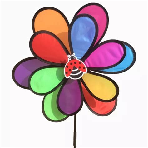 Wind Spinner Moulin Vent Bord Noir Color Petite Couche D Corative