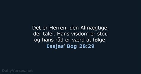 Esajasʼ Bog 28 29 Bibelvers DailyVerses net