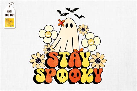 Retro Stay Spooky Hippie Halloween By Mulew Art | TheHungryJPEG