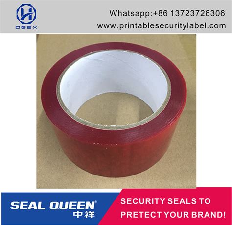 Blue / Red Security Seal Tape , 25 Microns Tamper Evident Sealing Tape