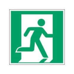 Brady Laminated Polyester Iso Safety Sign Emergency Exit Right W