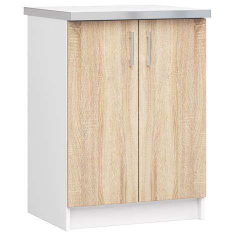 Meuble De Cuisine Bas Akord S Lima Modulable Blanc Cm Portes