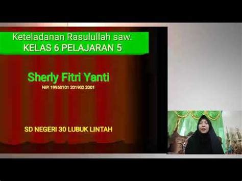 Materi Pai Sd Kelas Keteladanan Rasulullah Youtube