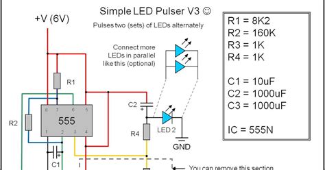 The Ad Lab Multiple Led Pulsing Via A 555 Timer