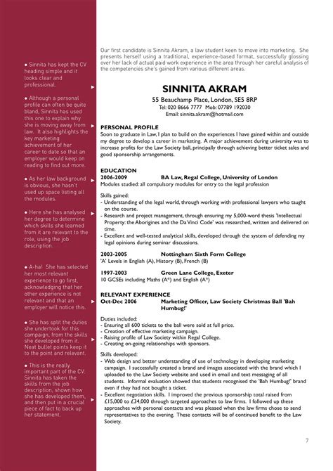 Profile Examples Cv at Nancy Sheridan blog