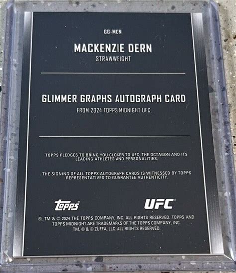 Midnight Ufc Purple Mackenzie Dern Auto No Gg Mdn Ebay