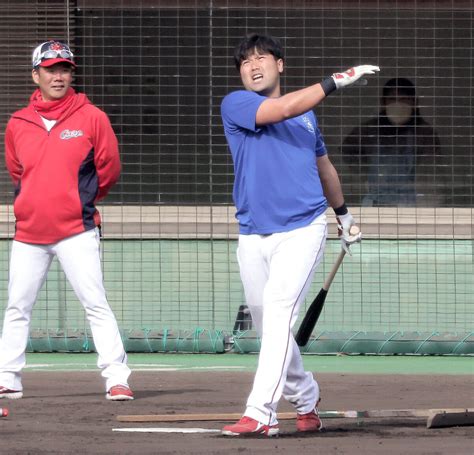 【広島】末包昇大「愛と情熱の内容の濃いキャンプ」ロングティー打撃でファンの視線を独り占め スポーツ報知