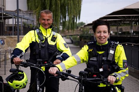 Unterwegs Mit Der Radstreife Der Polizei