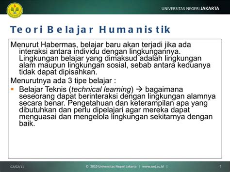 Teori Belajar Dan Pembelajaran 6 Teori Belajar Humanistik PPT