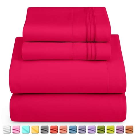 Nestl Queen Sheets Set 1800 Series Deep Pocket 4 Piece Luxury Soft