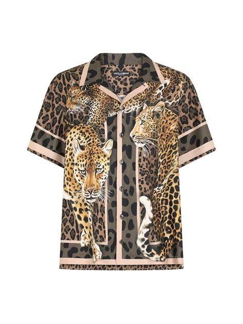 Dolce And Gabbana Leopards Print Shirt Xm Leo Editorialist