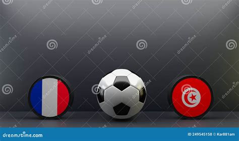 Fifa World Cup France Vs Tunisia Flag France And Tunisia