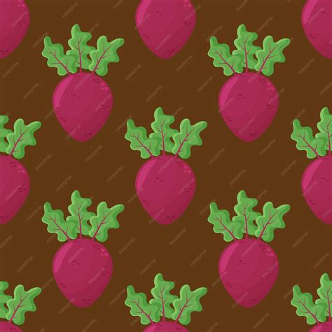 Premium Vector Beet Root Flat Design Seamless Pattern Seamless